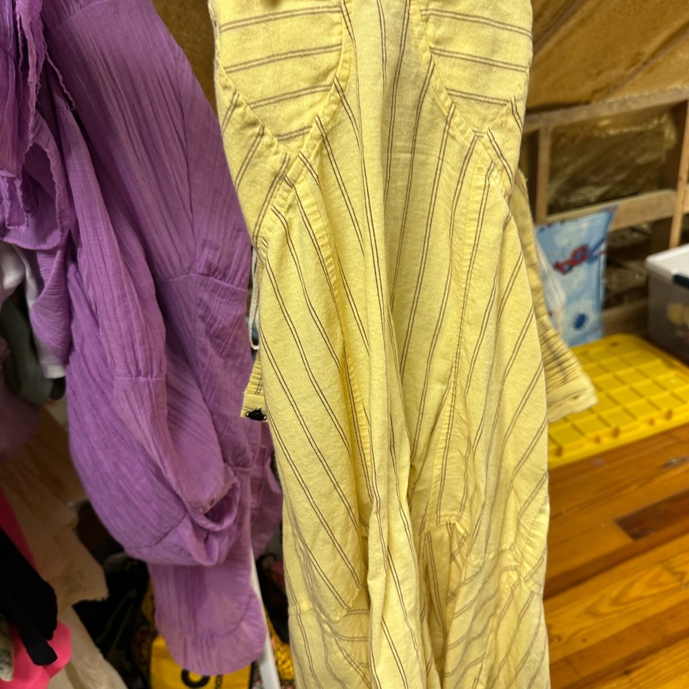 Free People super cute Yellow Striped Dress